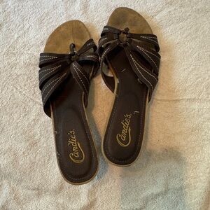 Candie's Dark Brown Strappy Sandals